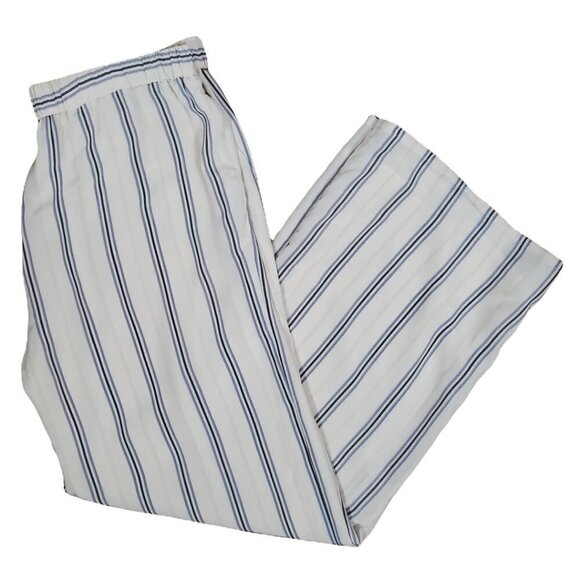 ❤️054 Per se Silk High Waist Wide Leg Striped Pants - Picture 2 of 8
